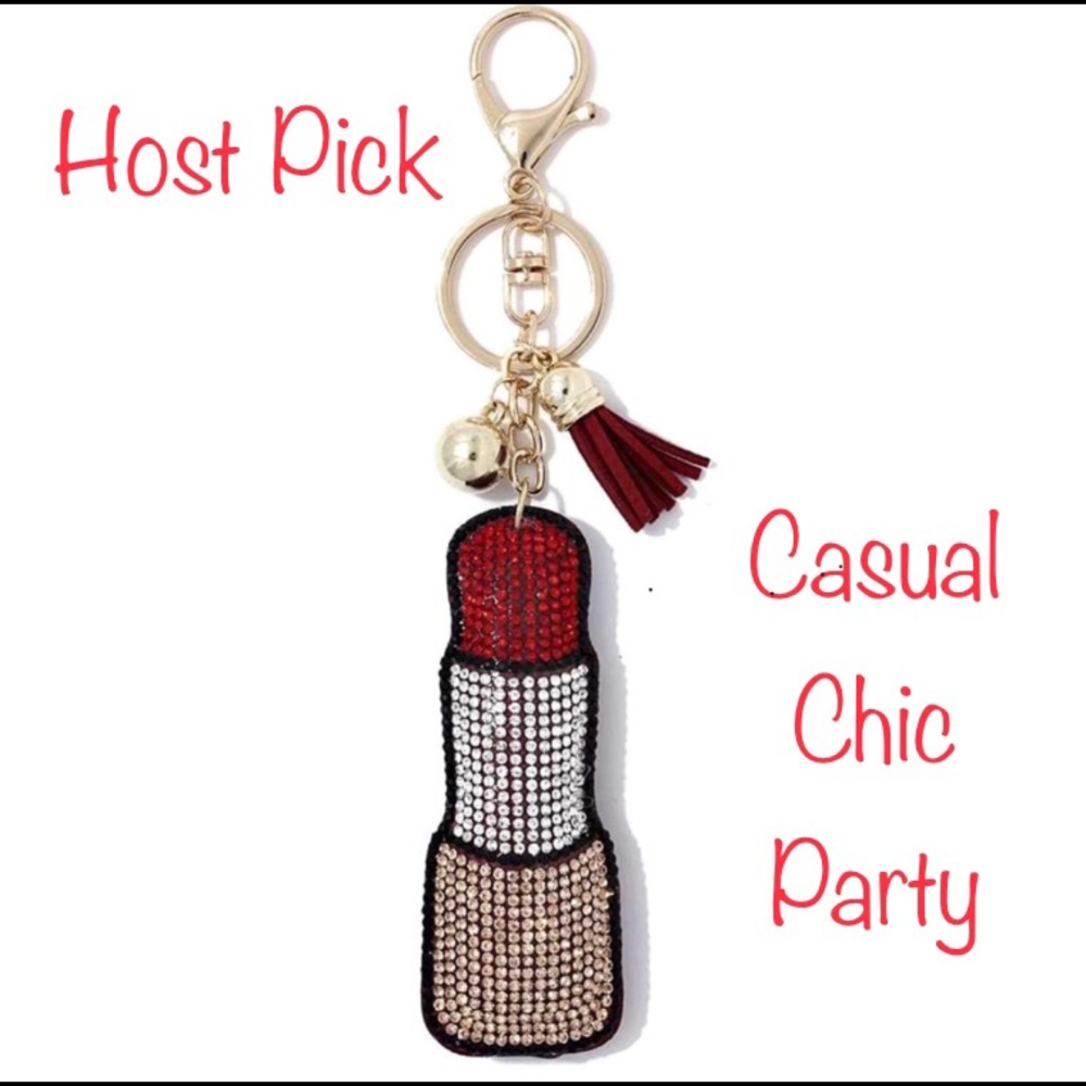 Puff Lipstick 💄 Key Chain/Purse Charm